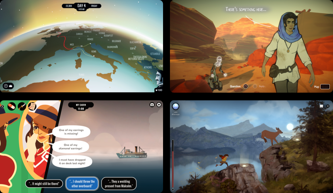 Screenshots from Inkle games